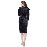 RH Ladies Fleece Soft Hooded Thigh Length Dressing Gown Robe Bath Spa RHW2233