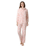 RH Women's Pajama Set Polka Soft Fleece Two-Piece Set Loungewear Sleep RHW2497