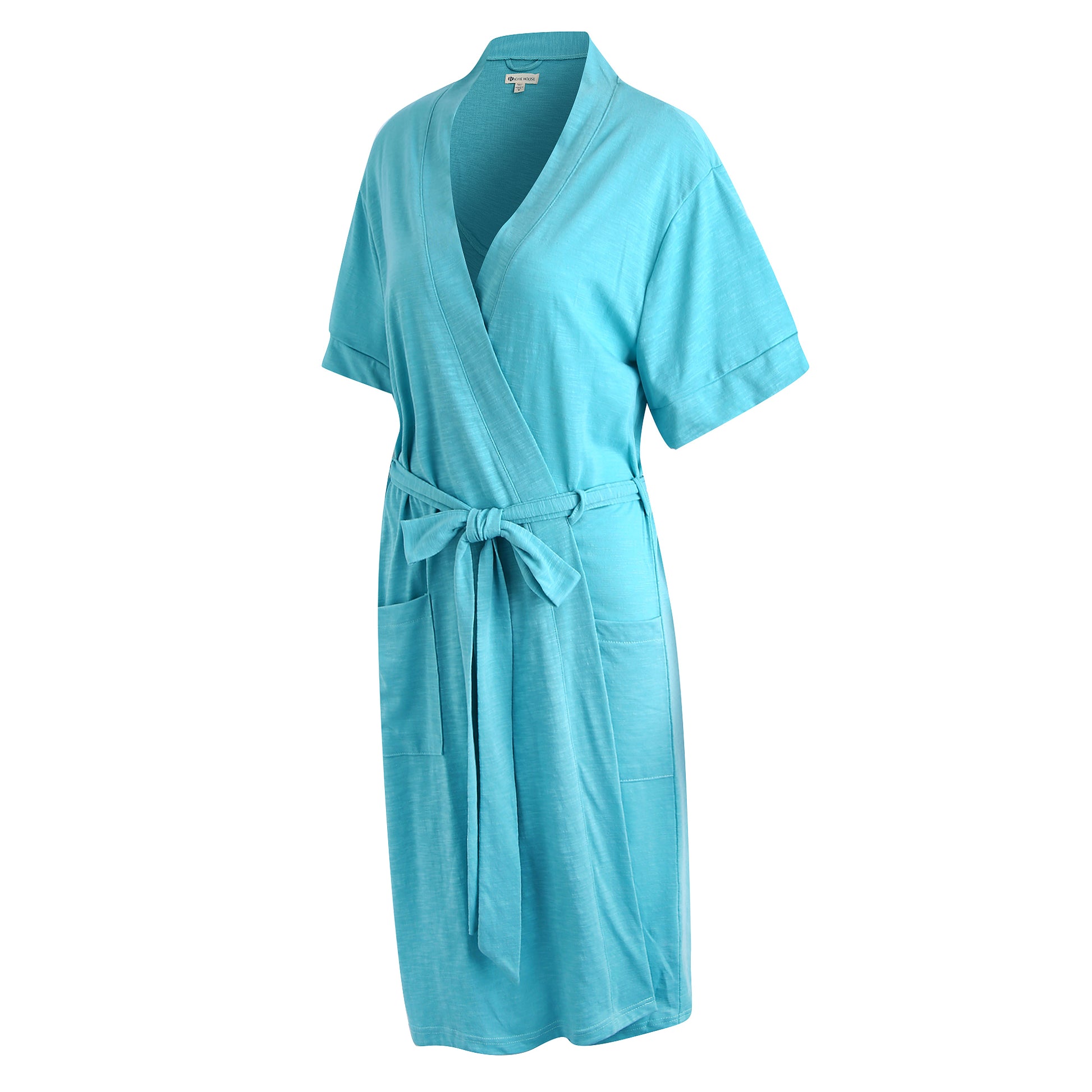 short sleeve dressing gown ladies RH Robe Women's Short Sleeve Kimono Cotton Bathrobe Dressing Gown Slee Richie House USA
