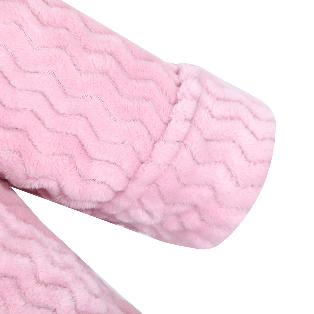 Richie House Women’s Above the Knee Pink Robe Collared Lounge Sleepwear Housecoat RHW2808