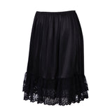 Richie House New Womens Premium Classic Midi Skirt with Ruffled Lace Trim Lingerie RHW2810