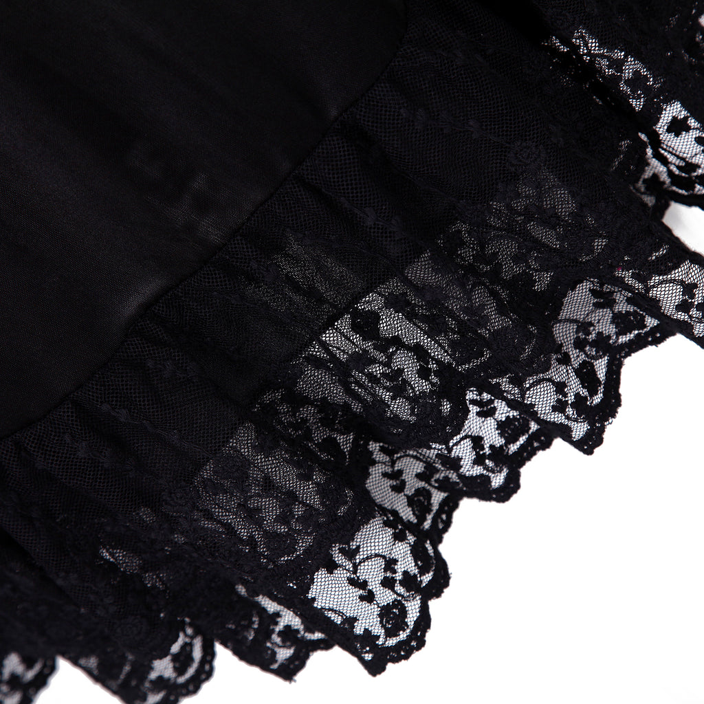 Richie House New Womens Premium Classic Midi Skirt with Ruffled Lace Trim Lingerie RHW2810