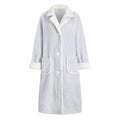 RH Warm Comfort Fleece Button Robe Dressing Gown Bath Lounge Housecoat RHW2877