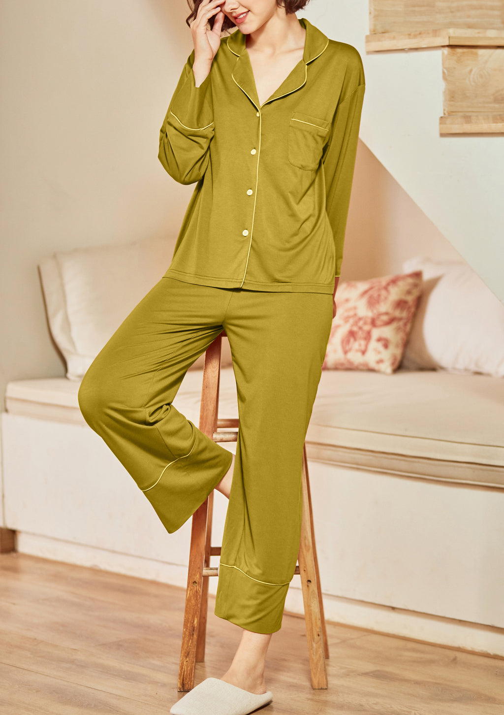 Richie House Ladies Pyjama Notch Collar Pj's Womens Set Short Sleeve Night Sleep RHW2911
