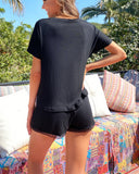 RH Short Pajama Sets Summer Lace Sleepwear Womens Pjs Sets Top Short RHW2925-G