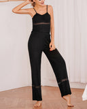 RH Pyjamas Pj Set Ladies Outfit Strappy Sexy Lace Long Pants Nightwear RHW2926-B