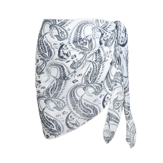 Richie House Women Beach Sarongs Sheer Cover Ups Chiffon Bikini Wrap Skirt for Swimwear S-3XL RHW2930