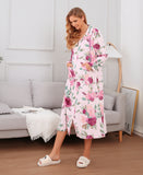 Richie House Women Soft and Warm Fleece Robe Bathrobe with Print Size S-3XL RHW4001