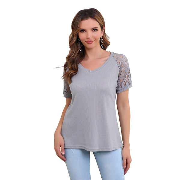 Lace Raglan Sleeve Top