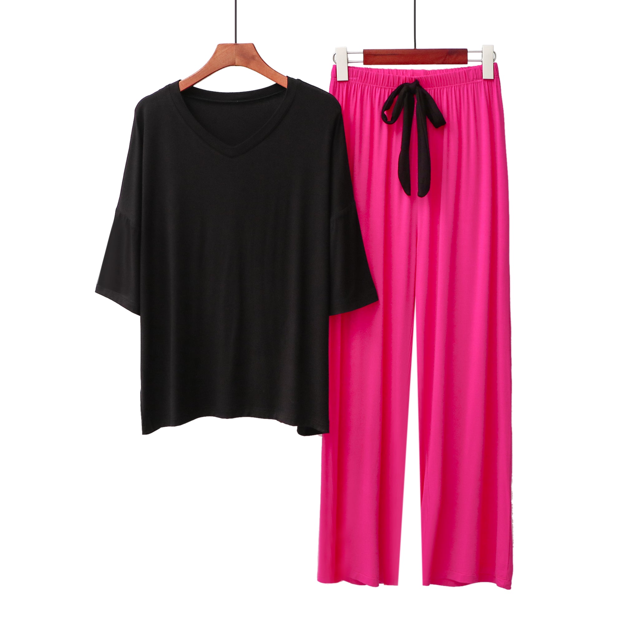 RH Pajamas Set Women Capri 3/4 Sleepwear Soft Casual Loungewear Pjs Set RHW4017