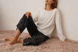 RH Women's Two Piece Pajama Set Long Sleeve printed Sweatshirt Sleepwear RHW4024