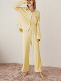 RH Pajamas Women Long Sleeve PJ Set Collar Button-Down Sweat Sleepwear RHW4025