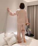 RH Pajamas Set Long Sleeve Womens Button Down Sleepwear Soft Pj Set S-L RHW4033