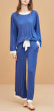 RH Womens Pajama Set Long Sleeve Sleepwear Scoop Neck Pjs Sets S-XXL 2 Pc set Lounge RHW4044