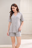 Richie House RH Pajamas Women Short Sleeve Sleepwear Button Down Lounge Soft Summer Pjs Shorts Set RHW4045