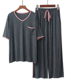 RH Women's Sleepwear Capri Pajama Sets Short Sleeve Pants 2P Pjs S-XXL RHW4046