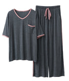 RH Women's Sleepwear Capri Pajama Sets Short Sleeve Pants 2P Pjs S-XXL RHW4046