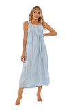 Richie House Women's SLeeveless Knit Cotton Housedress Duster Sundress Nightgown Pajama RHW4056