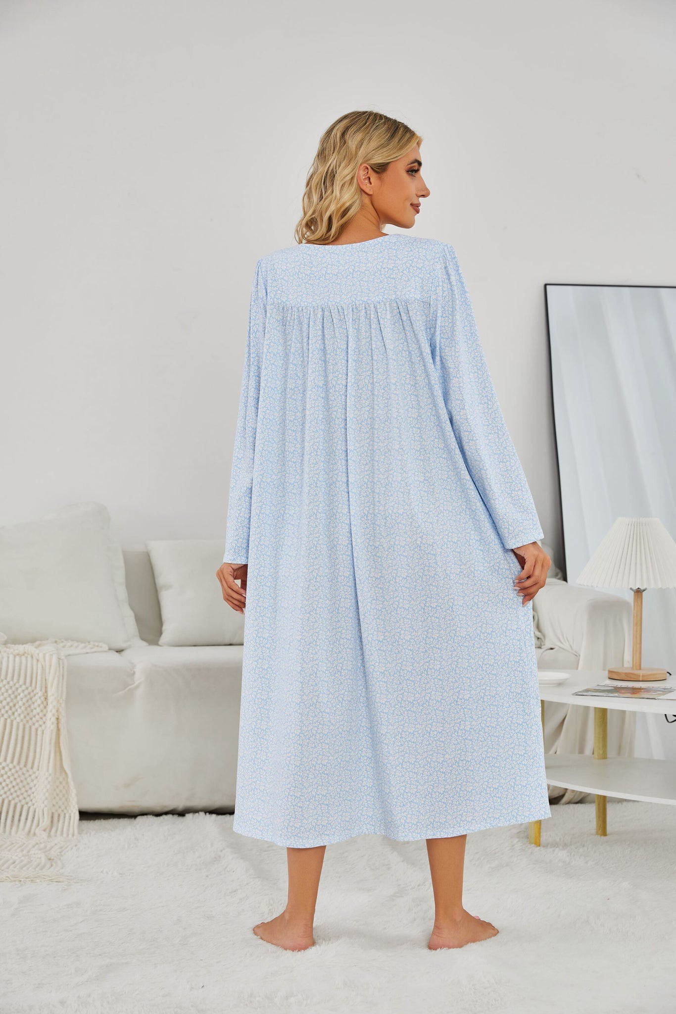 Richie House RH Nightgown Women's Long Sleeve Sleepwear Full