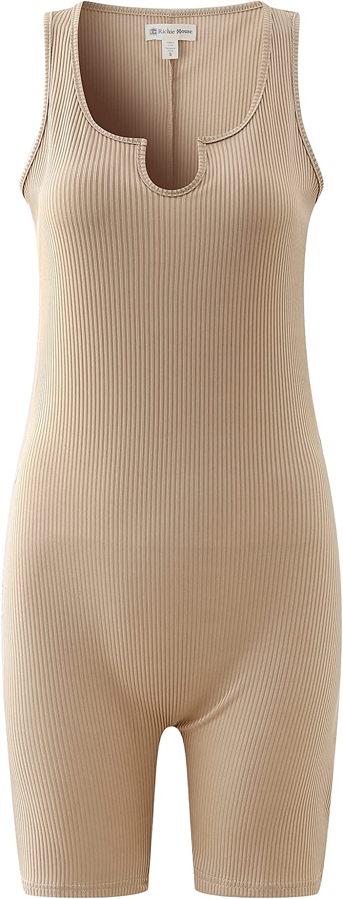 Richie House Women's Jumpsuit Knitted Sexy Bodysuit Bodycon