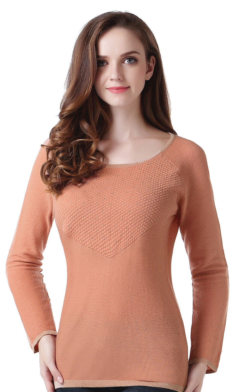 RH Women's Knitted Lightweight Sweater Long Sleeve Pullover Jumper Tops RH2044