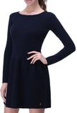 RH Women's Elegant Wool Sweater Dress w/ Zipper Back Top Pullover Blouse RH2060