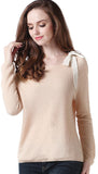 RH Women's Classic Long Sleeve w/ Ribbon Pullover Wool Sweater Top Blouse RH2053