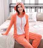 Richie House One Piece Pajama Ladies Hooded Cute Polar Fleece Bodysuit Jumpsuit Playsuit RHW2789