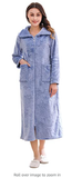 Richie House Dressing Gown Ladies Zip Up Fleece Collared Robe Lounge Coat Bathrobe RHW2883